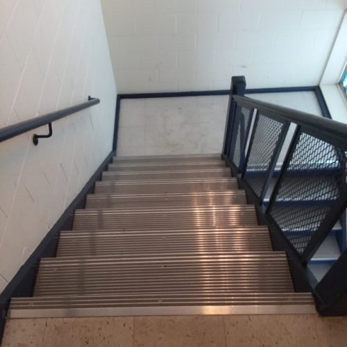 Installed 511A at a school stairway.