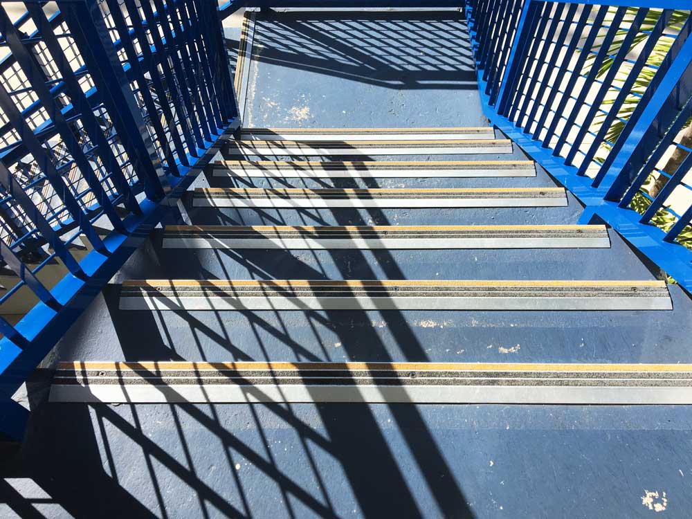 sightline anti-slip coating for stair nosings at a school